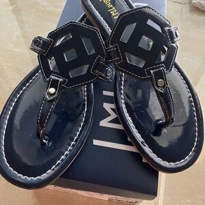 J.McLaughlin “Lucy” sandals. Navy patent leather